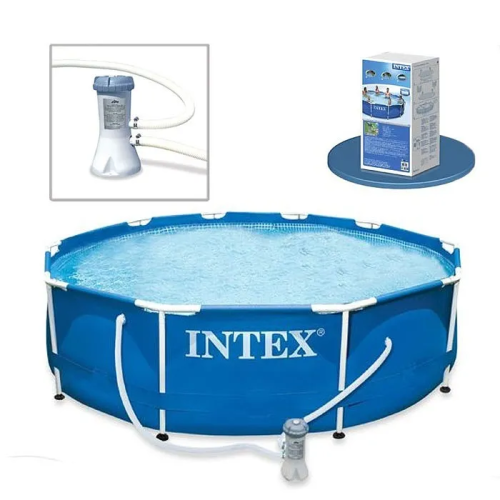 Басейн каркасний Intex Metal Frame 28202NP 305×76 см з фільтр-насосом 1250 л/год
