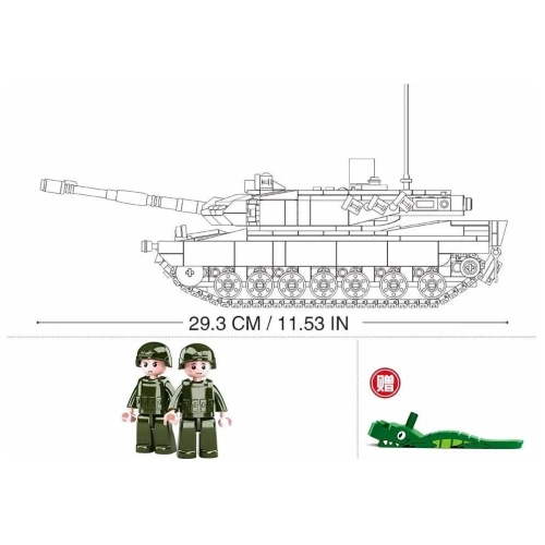 Конструктор Sluban ModelBricks M38-B0839 Танк Leopard 2A4 / 2A5 2 в 1, 766 деталей