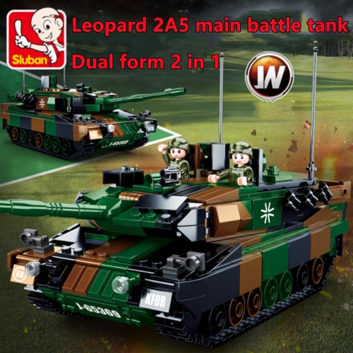 Конструктор Sluban ModelBricks M38-B0839 Танк Leopard 2A4 / 2A5 2 в 1, 766 деталей