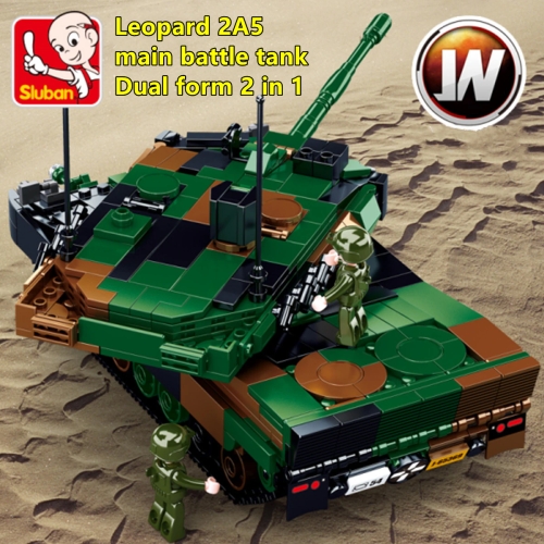Конструктор Sluban ModelBricks M38-B0839 Танк Leopard 2A4 / 2A5 2 в 1, 766 деталей