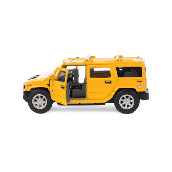 Машинка металева Kinsmart 1:40 2008 Hummer H2 SUV KT5337W інерційна, двері відчиняються / Жовтий