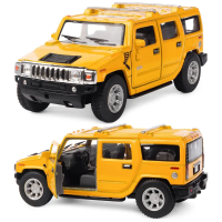 Машинка металева Kinsmart 1:40 2008 Hummer H2 SUV KT5337W інерційна, двері відчиняються / Жовтий