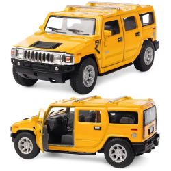 Машинка металева Kinsmart 1:40 2008 Hummer H2 SUV KT5337W інерційна, двері відчиняються / Жовтий