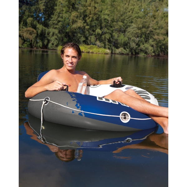 Intex Надувне крісло 58825 EU River Run, d = 135 см, з ручками, підсклянники, трос, в коробці