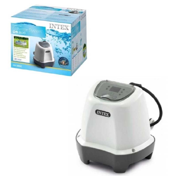 Intex Насос з хлоргенератором 26662 (2) для басейнів об'ємом води до 8327л, в коробці, продуктивність 2г/год
