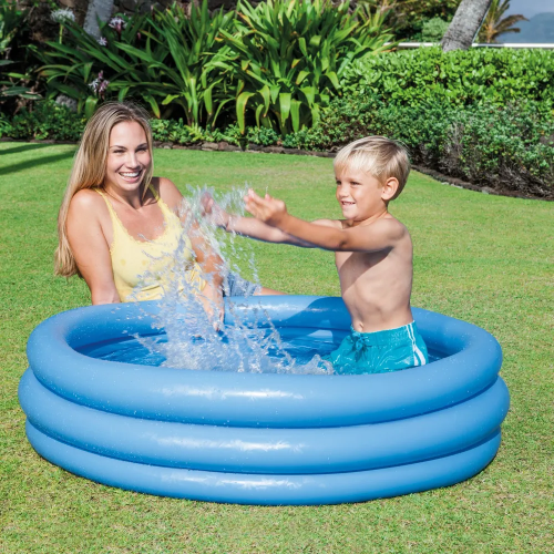 Надувний дитячий басейн Intex 59416 Crystal Blue 114х25 см (3 кільця)