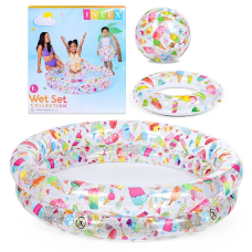 Басейн надувний INTEX 59460NP з м’ячем і колом 122×25 см набір для дітей від 2 років