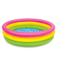Басейн надувний Intex 57412 Веселка 114×25 см, 136 л, з надувним дном, від 2 років