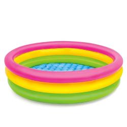 Басейн надувний Intex 57412 Веселка 114×25 см, 136 л, з надувним дном, від 2 років