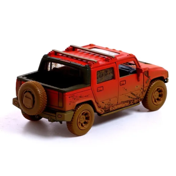 Модель машины Kinsmart 1:40 "HUMMER H2 SUT (Muddy)" инерция KT5097WY / Красная