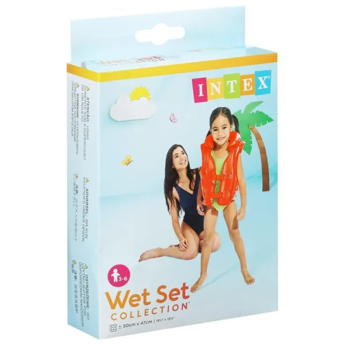 Жилет для плавания детский INTEX 58671EU Deluxe Swim на 3-6 лет, 50 Х 47 см