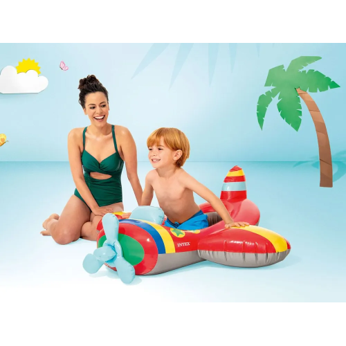 Човен дитячий надувний INTEX 59380NP Літак Pool Cruisers, від 3-6 років