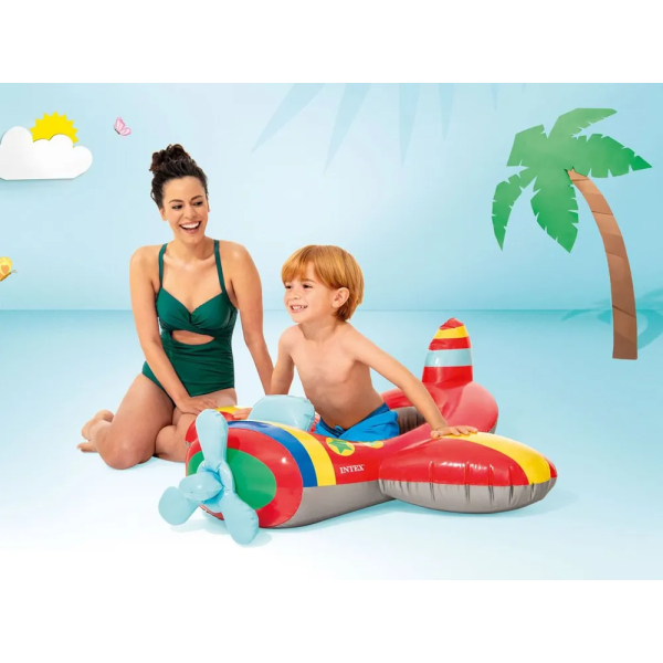 Човен дитячий надувний INTEX 59380NP Літак Pool Cruisers, від 3-6 років