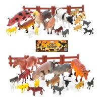 Набор фигурок домашних животных H639-1-2 - 15 животных и забор (в ассортименте)