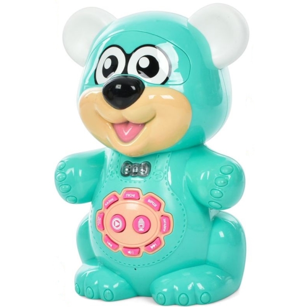 Интерактивная Музыкальная Игрушка Говорящий Медвежонок FT 0043 / Бирюзовый