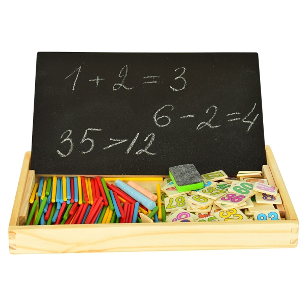 Деревянная игрушка Набор первоклассника / Доска для рисования мелом MD1314A