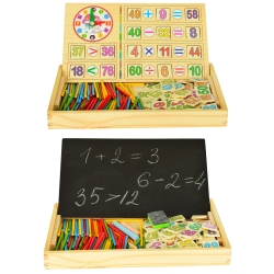 Дерев'яна іграшка Набір першокласника / Дошка для малювання крейдою MD1314A
