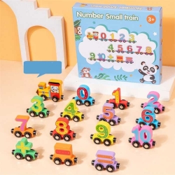 Потяг магнітний C74241 (40) загальна довжина 100 см, дерев’яні цифри та арифметичні знаки на колесах, з магнітами, в коробці