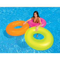 Надувний круг для плавання Intex 59262 Neon Frost Tubes 76 см, від 8 років