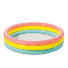 Надувний басейн Intex 57422 "Веселка", 147×33 см, з надувним дном, 3 кільця, від 2 років