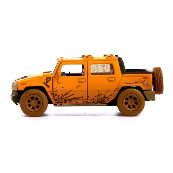 Модель машины Kinsmart 1:40 "HUMMER H2 SUT (Muddy)" инерция KT5097WY / Желтая