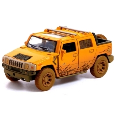 Модель машины Kinsmart 1:40 "HUMMER H2 SUT (Muddy)" инерция KT5097WY / Желтая