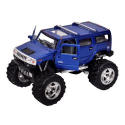 Машинка металева Kinsmart KT5337WB 1:40 2008 Hummer H2 SUV OFF ROAD інерційна, двері відчиняються / Синій