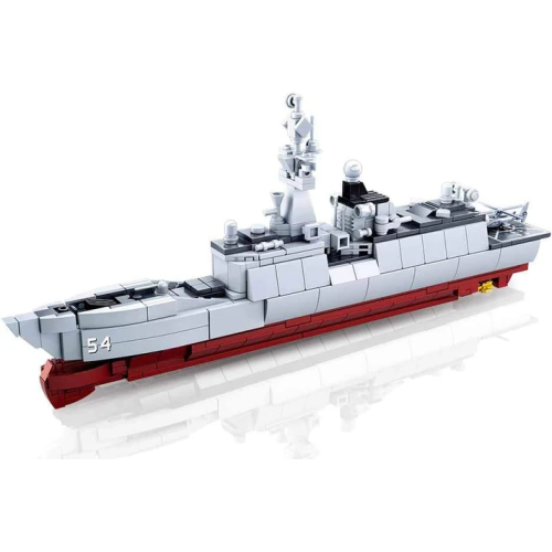 Конструктор Sluban Model Bricks M38-B0702 Військовий корабель з вертольотом, 459 деталей