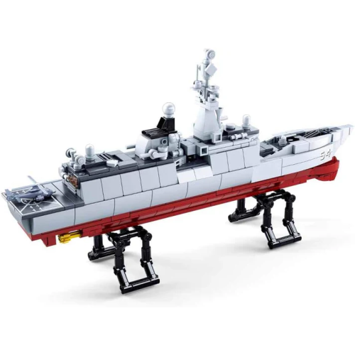 Конструктор Sluban Model Bricks M38-B0702 Військовий корабель з вертольотом, 459 деталей