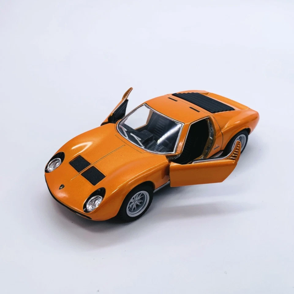 Машинка металева Kinsmart KT5390W 1:34 1971 Lamborghini Miura P400 SV інерційна, двері відчиняються / Помаранчевий