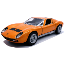 Машинка металлическая Kinsmart KT5390W 1:34 1971 Lamborghini Miura P400 SV инерционная, двери открываются / Оранжевый