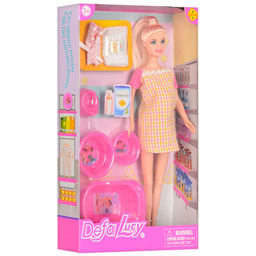 Лялька DEFA Lucy Вагітна з малюком та аксесуарами (8350)