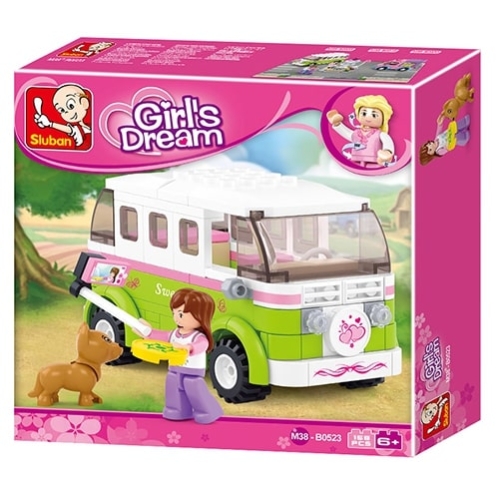 Конструктор Sluban Girl's Dream M38-B0523 Автобус для путешествий, 168 деталей