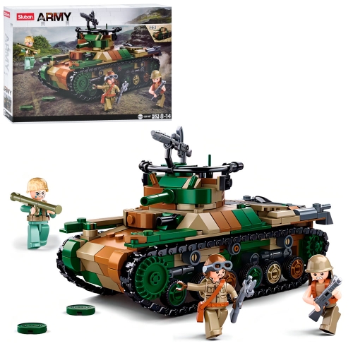 Конструктор Sluban Army WW2 M38-B1107 Японський танк Type 97 2в1, 563 деталі