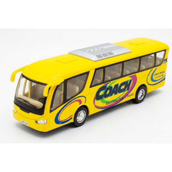 Металева машинка Kinsmart Автобус Coach жовтий інерційний (KS 7101 W Yellow)