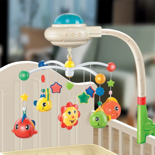 Дитячий музичний мобіль на ліжечко з проєктором KI-901