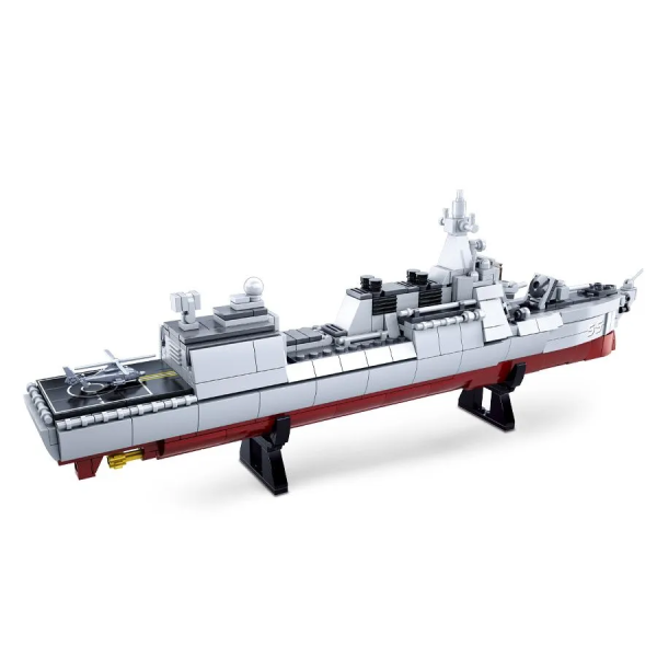 Конструктор SLUBAN M38-B0700 Военный Корабль Миноносец 618 деталей