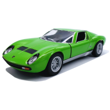 Машинка металлическая Kinsmart KT5390W 1:34 1971 Lamborghini Miura P400 SV инерционная, двери открываются / Зеленый