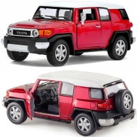 Металлическая машинка Kinsmart 1:36 Toyota FJ Cruiser KT5343W, инерционная в коробке / Цвет БОРДОВЫЙ