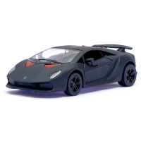 Машинка металлическая Kinsmart Lamborghini Sesto Elemento 1:38 (инерционная, черный) KT5359W