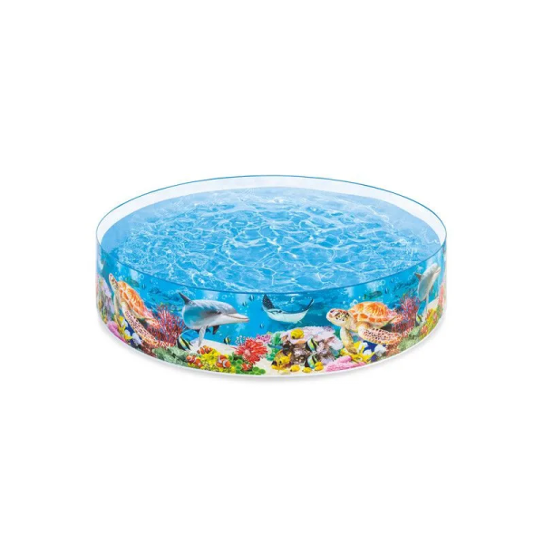 Бассейн круглый каркасный Intex 58472 "Морское дно", 244х46см