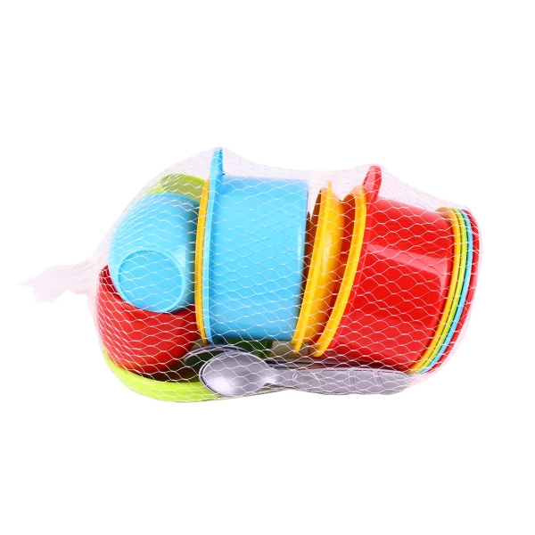 Игровой набор посуды Маринка 1 ТехноК (арт. 0687): кастрюли, сковорода и чайный сервис на 4 персоны