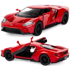 Металлическая инерционная машинка Kinsmart 1:38 2017 Ford GT с открывающимися дверями KT5391W / Красный