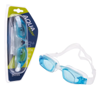 Очки для плавания Intex 55682 AquaFlow Youth 8+ прозрачные линзы Синие
