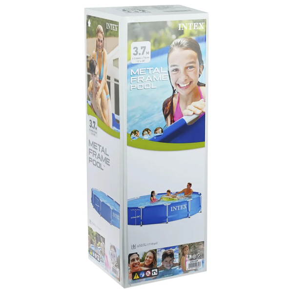 Бассейн каркасный Intex 28210NP Metal Frame, круглый 366х76см, 6503 л, синий