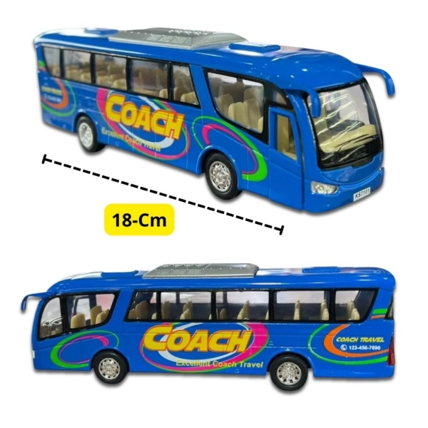 Металева машинка Kinsmart Автобус Coach синій інерційний (KS 7101 W Blue)