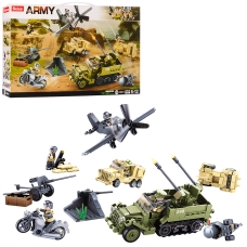 Конструктор Sluban Army WW2 M38-B0812 Військовий транспорт (Битва в Африці), 552 деталі