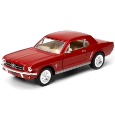 Металлическая инерционная машинка Kinsmart 1:36 Ford Mustang с открывающимися дверями KT5351W / Красный
