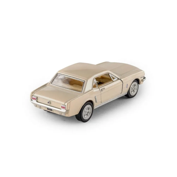 Машинка металева Kinsmart 1:36 Ford Mustang інерційна, двері відчиняються KT5351W / Світло-бежевий