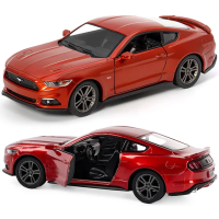 Масштабная модель Ford Mustang GT 2015 от Kinsmart, 1:38, инерционная, KT5386W, оранжевая